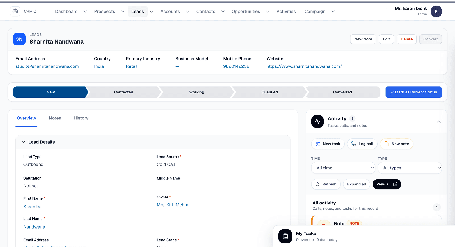 CRMIQ — AI-powered CRM for modern sales teams