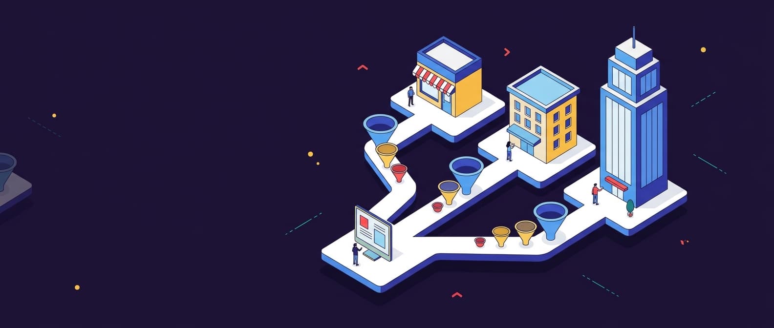 Illustration: An isometric illustration shows a single foundational platform split into three branching pathways that lead to a small